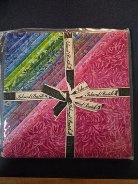 Island Batik Pink and Multicolor Batik Fabric Stack